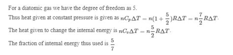 At Nrly Wear Nrat Be At Vae Aken Y A Diatomic Ideal