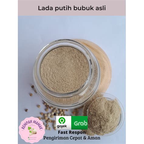 Jual Lada Putih Bubuk Asli 500gr Merica Bubuk Asli White Pepper