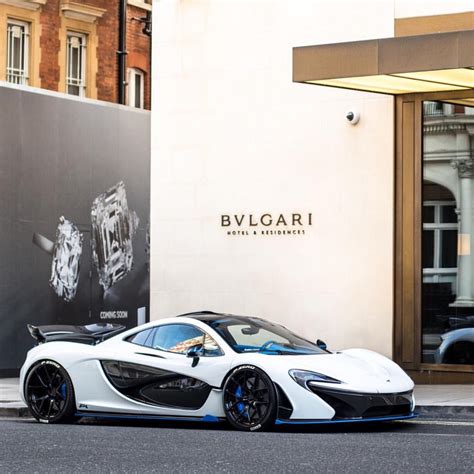 McLaren P1 Painted In Alaskan Diamond White W Exposed Carbon Fiber A