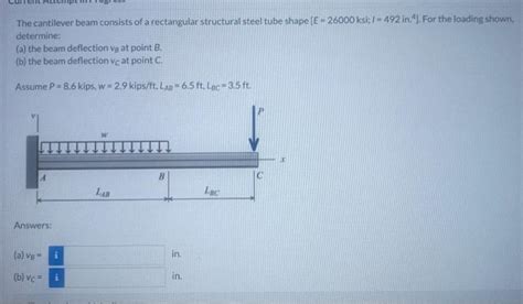 Solved The Cantilever Beam Consists Of A Rectangular Chegg