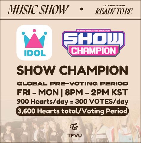 Gen IA On Twitter RT TFVUnion SHOWCHAMPION IDOLCHAMP