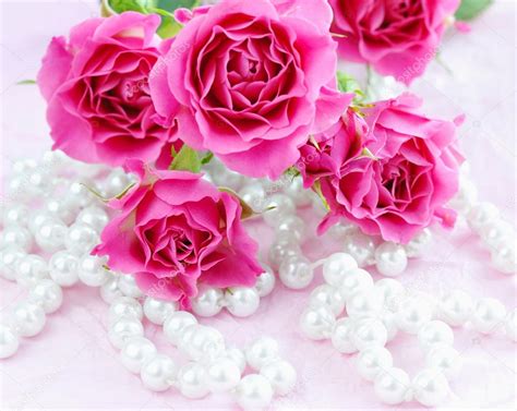 Beautiful Roses With Pearls