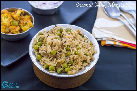 Thengai Paal Sadam Coconut Milk Masala Rice Subbus Kitchen