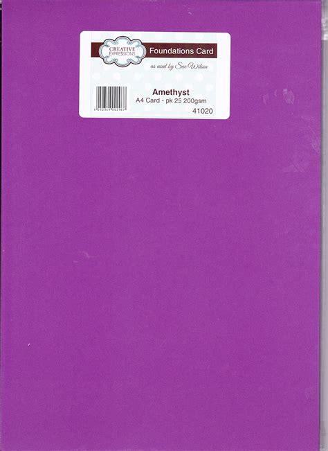 Creative Expressions Foundation Card Amethyst A Amazon Co Uk Home