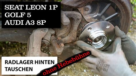 Golf 5 Seat Leon 1P Audi A3 8P RADLAGER wechseln ohne Hebebühne