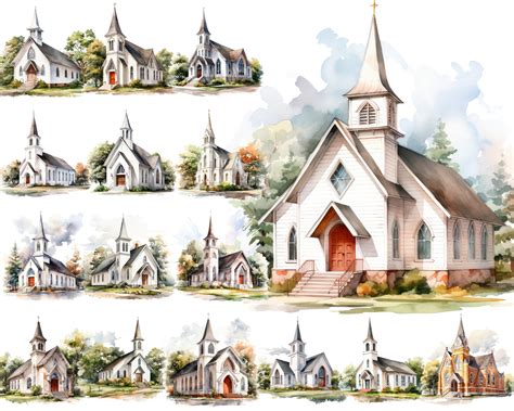 African American Clipart of Beautiful Black Churches. Devotional Black ...