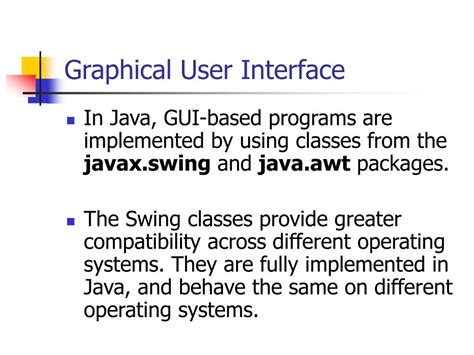 PPT Graphical User Interface In Java PowerPoint Presentation Free