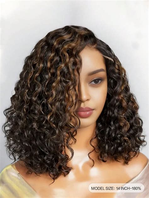 Wearandgo Glueless 55 Pre Cut Wig Highlight Bouncy Water Wave Bob Wig