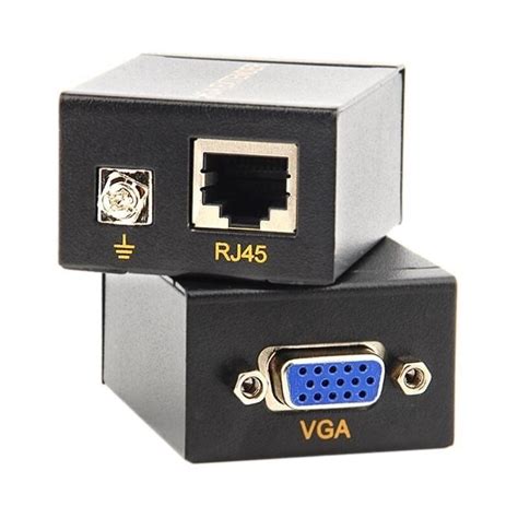 Mini Extensor Vga Utp M Rj Cat E Plug And Play Extensor De Vga