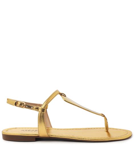 Sand Lia Rasteira Dourada Slim Arezzo Arezzo Normandia Sp