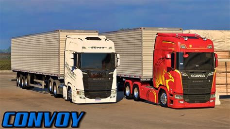 CONVOY DE SCANIA FURGON MAPA ELITE DA RODAGEM ETS2 MODS 1 49