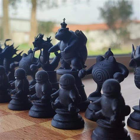 Fan 3D Prints Awesome Pokemon Themed Chess Sets