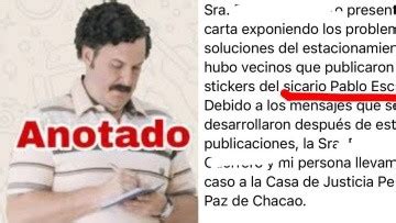 Us Un Sticker De Pablo Escobar En El Chat De Vecinos Se Pudri Todo