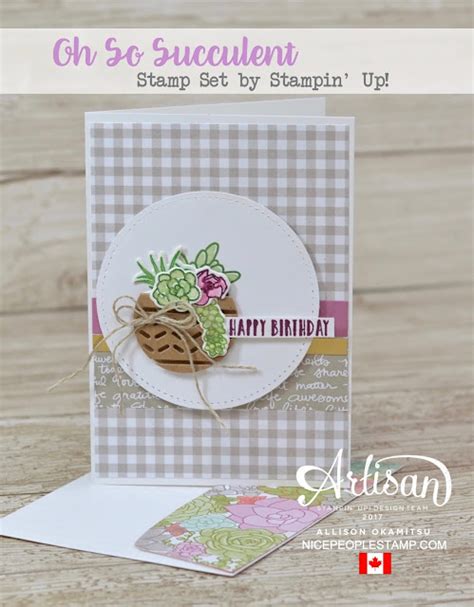 Oh So Succulent Card Stampin Up Artisan Blog Hop Nice People STAMP