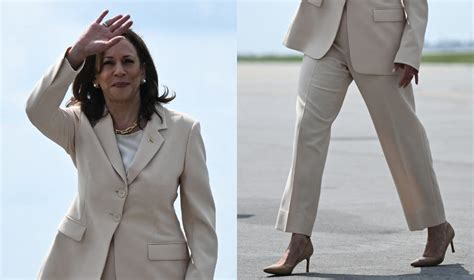 Kamala Harris Arrives In Indianapolis Wearing Her Go To Pointed Toe