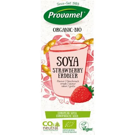 Bebida de Soja Morango Biológica embalagem 250 ml PROVAMEL