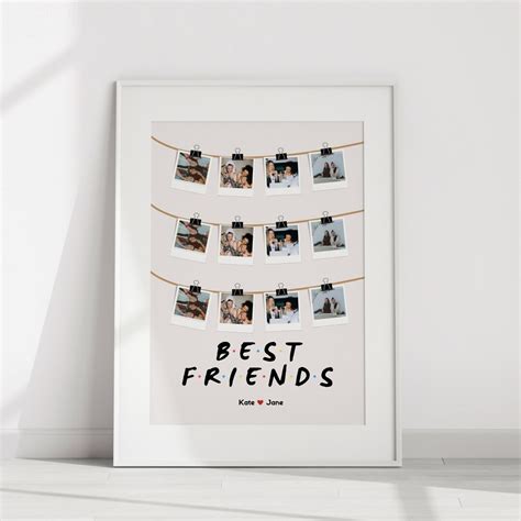 Best Friend Photo Collage Canva Template Bff Photo Gift Bff Etsy