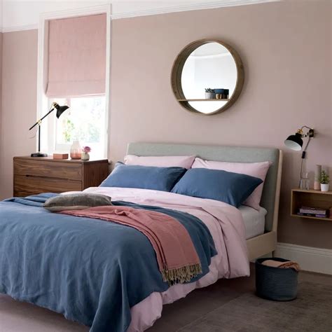 Navy Blue And Blush Pink Bedroom - Frikilo Quesea