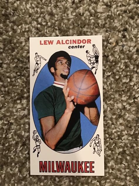 Milwaukee Bucks Lew Alcindor 1969 Topps Rookie Basketball | Etsy