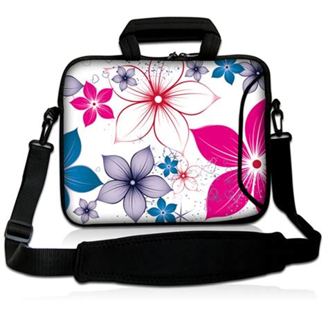 15 6 Flower Laptop Shoulder Bag Case Sleeve With Handle And Extra