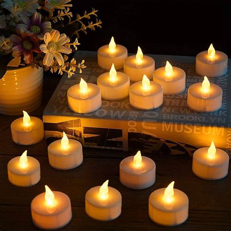 FANSIR LED Tea Light Candles 50 Pack Flameless Candle Lights Battery