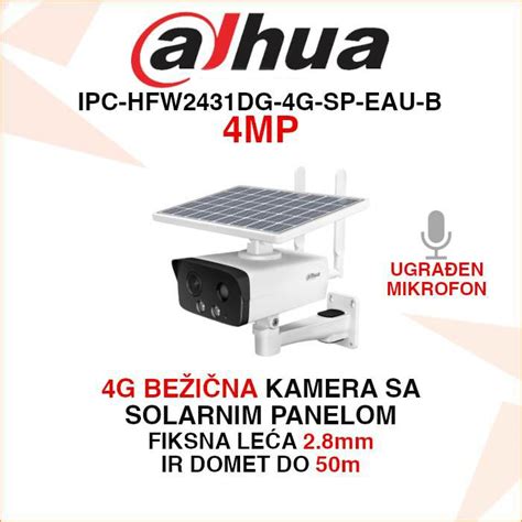 Dahua 4G Solarna Kamera IPC HFW2431DG 4G SP EAU B Genius