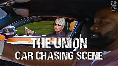 The Union 2024 Car Chasing Scene with Halle Berry and Mark Wahlberg ...