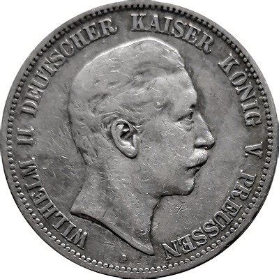 Germany Empire Preussen Wilhelm II 1888 1918 5 Mark Catawiki