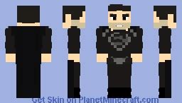 Black Superman (With a Cape) - CW Minecraft Skin