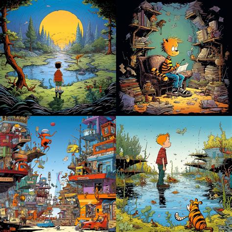 Bill Watterson AI Art Style - Whimsical Watercolors - Bill Watterson ...