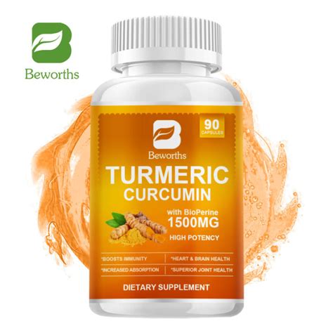 Beworths Turmeric Curcumin Capsules With Bioperine Mg Natural Joint