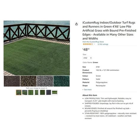 Icustomrug Indoor Outdoor Turf Rugs