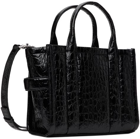 Marc Jacobs Black The Croc Embossed Mini Tote Marc Jacobs