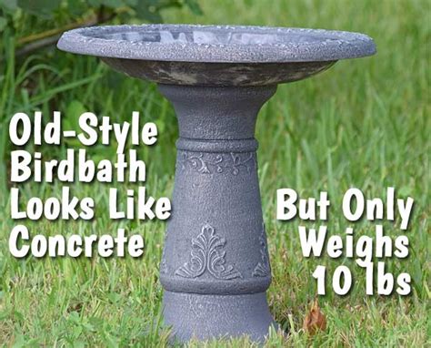 Vintage-Style Concrete Bird Bath Fountain - that Costs Less