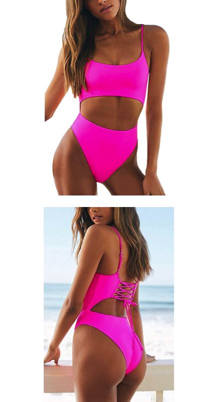 Jennifer Aydins Pink Cutout Swimsuit Big Blonde Hair