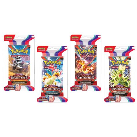 Booster Flammes Obsidiennes Blister Pokémon Écarlate Et Violet Ev03