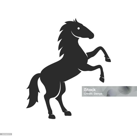 Logo De Cheval Silhouette De Cheval Pour Armoiries Symbole Héraldique