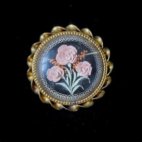 Vintage Broche En Lucite D Cor Floral Antiquit S B Thune