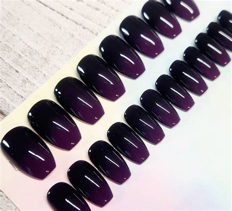 Black And Purple Ombre Nails