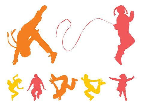 Kids Jumping Silhouette at GetDrawings | Free download