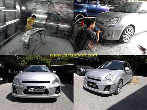 Pembuatan Bodykit Depan Custom Suzuki Swift Laris Abadi