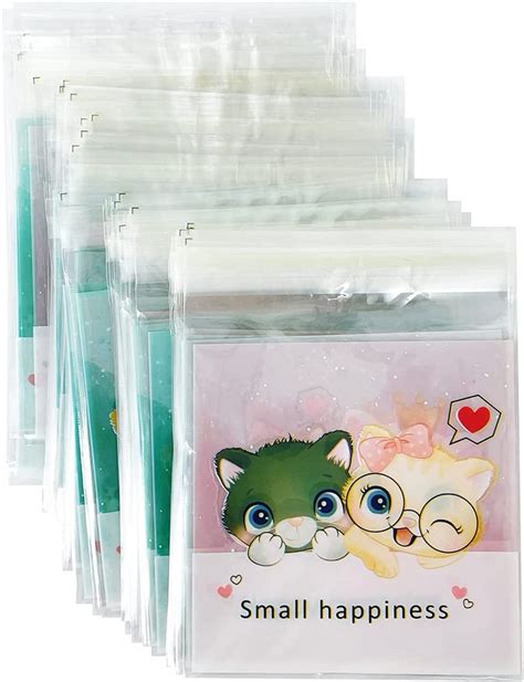 200 Cats Clear Cookie Bag Kitty Treat Bags Cellophane Etsy