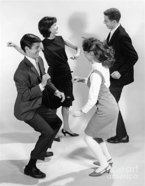 Teen Couples Doing The Twist C 1960s Photograph By H Armstrong Roberts Classicstock Fine Art