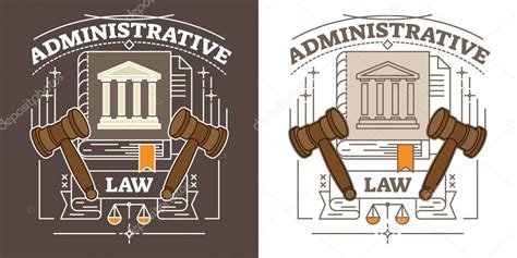 Ilustración Del Derecho Administrativo Vectorial Visualización En