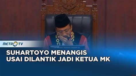 Momen Suhartoyo Tak Kuat Menahan Tangis Usai Dilantik Jadi Ketua MK