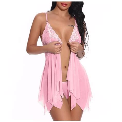 Sasaquoy Nuisette Deshabille Lingerie Pour Femmes Fermeture Avant