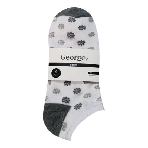 Tines George Para Mujer Multicolor Flores 5 Pares Unitalla Walmart