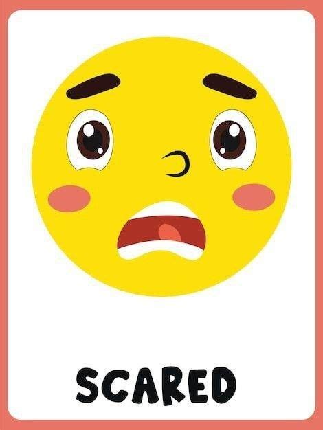 Pin By Kyi Lae On Preschool In 2024 Scared Face Flashcards Emoji