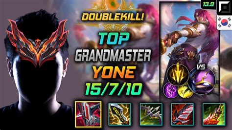 Grandmaster Yone Top Vs Kennen Kr