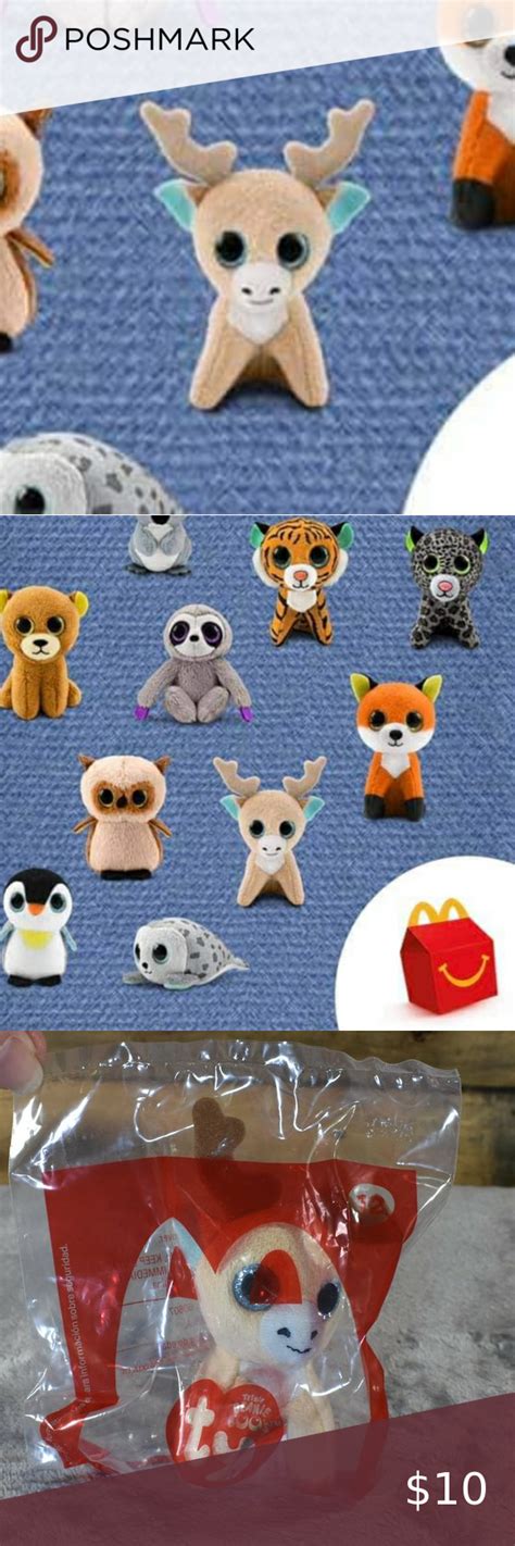 Ty Beanie Boo Glitzy The Reindeer Mcdonald S Toy Mcdonalds Toys Happy